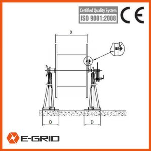 Hydraulic reel stand for max conductor drum weight 8T China
